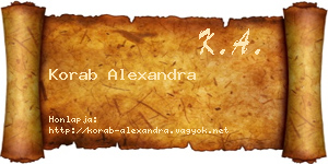 Korab Alexandra névjegykártya
